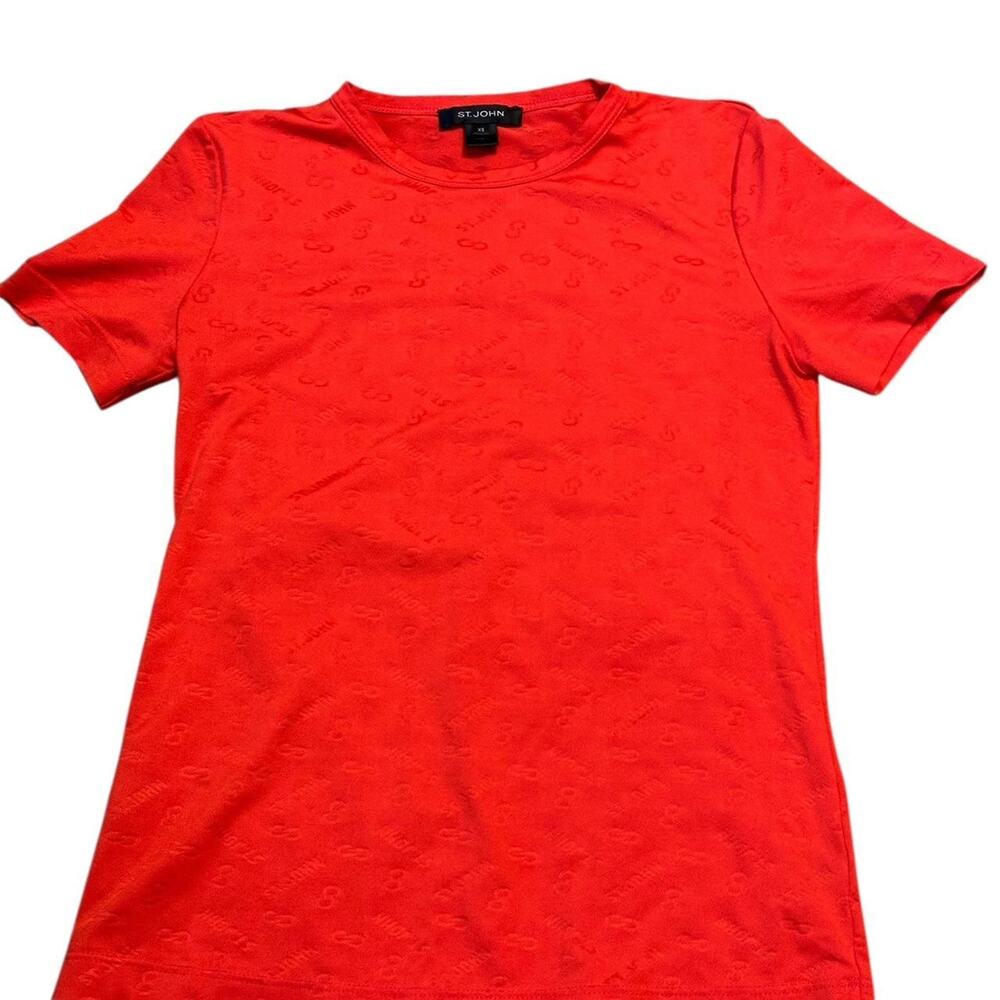 Red St John Logo T Shirt Size XS Women - Picture 3 of 8
